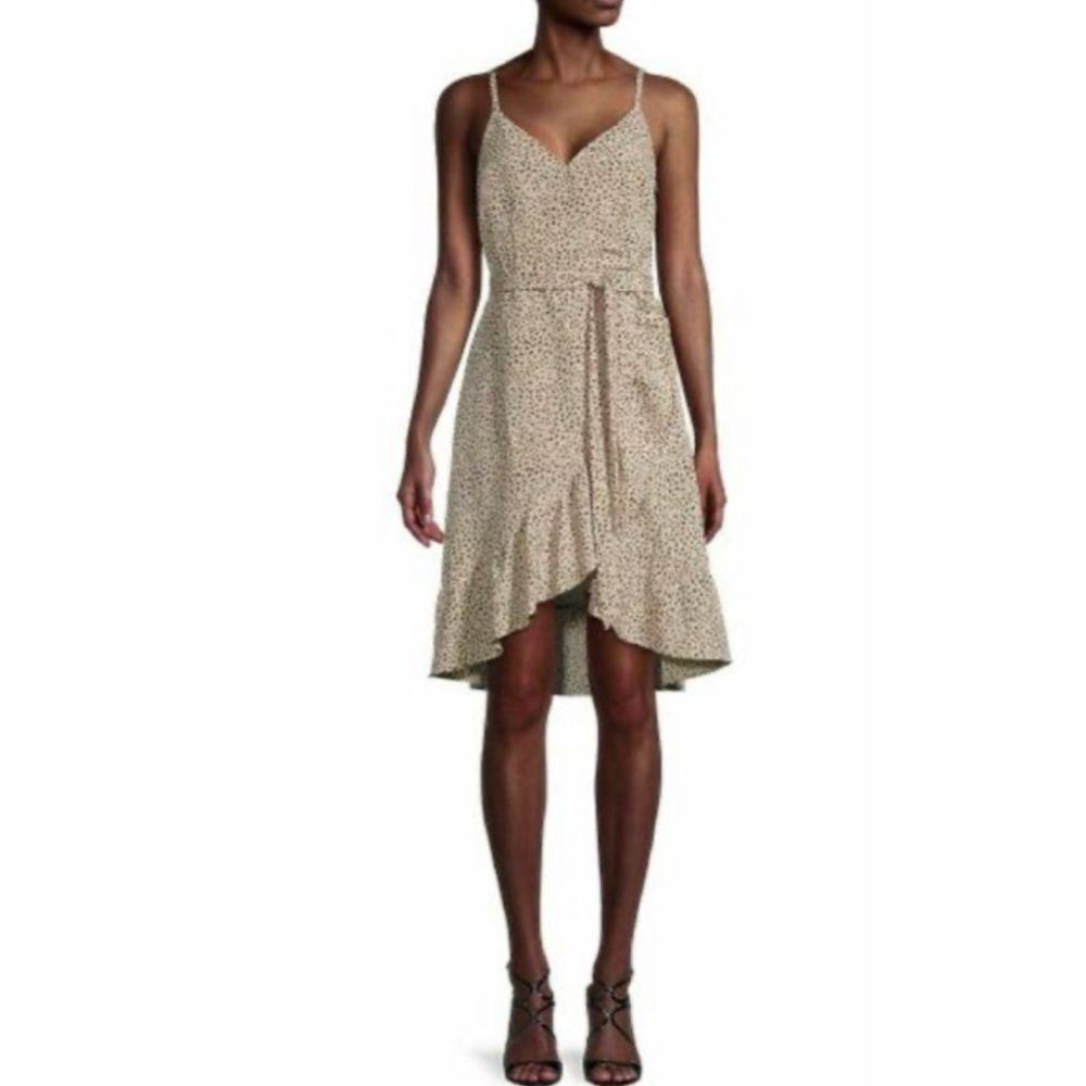 Sanctuary leopard print belted faux wrap dress size 2